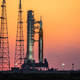 SLS on the pad at Kennedy Space Center.